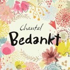 bedankt kaartje bloemenpatroon